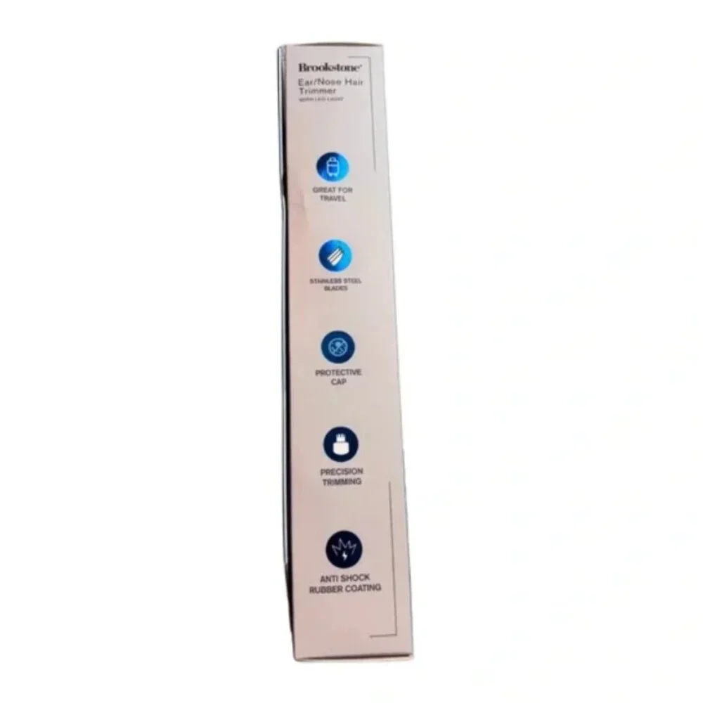 Brookstone Anti Shock Precision Stainless Steel Ear Nose Trimmer with LED Light